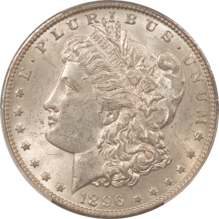 CAC Approved Coins 1896-O $1 MORGAN DOLLAR – CACG AU-58, LOOKS MS! PREMIUM QUALITY! CAC!