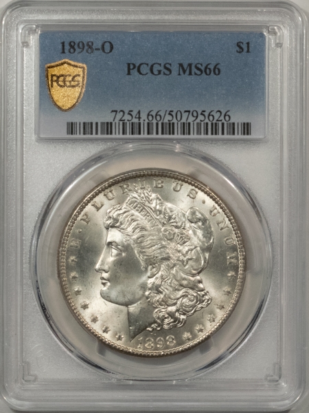 Morgan Dollars 1898-O $1 MORGAN DOLLAR – PCGS MS-66, BLAST WHITE & SUPERB!