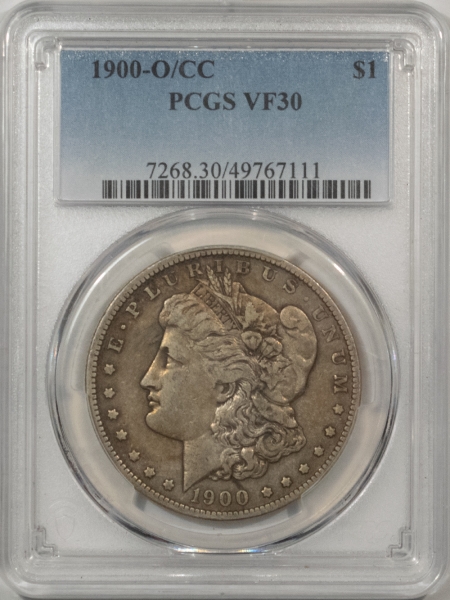 Morgan Dollars 1900-O/CC $1 MORGAN DOLLAR – PCGS VF-30, CARSON CITY!