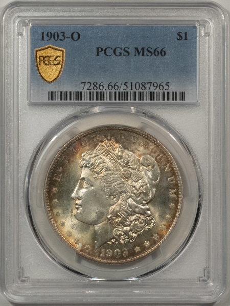 Morgan Dollars 1903-O $1 MORGAN DOLLAR – PCGS MS-66, PRETTY WITH CLEAN CHEEK!