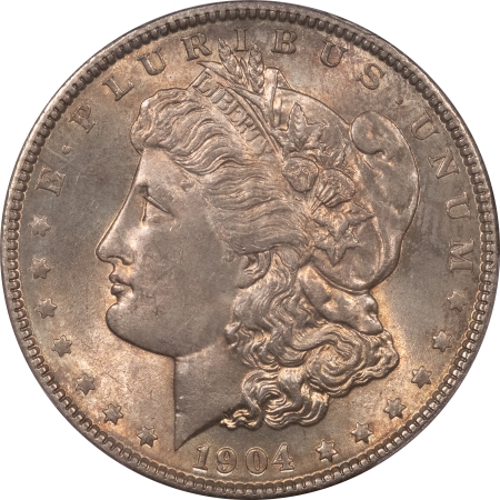 Morgan Dollars 1904 $1 MORGAN DOLLAR – PCGS MS-64, PREMIUM QUALITY! VIRTUALLY GEM! ORIGINAL!