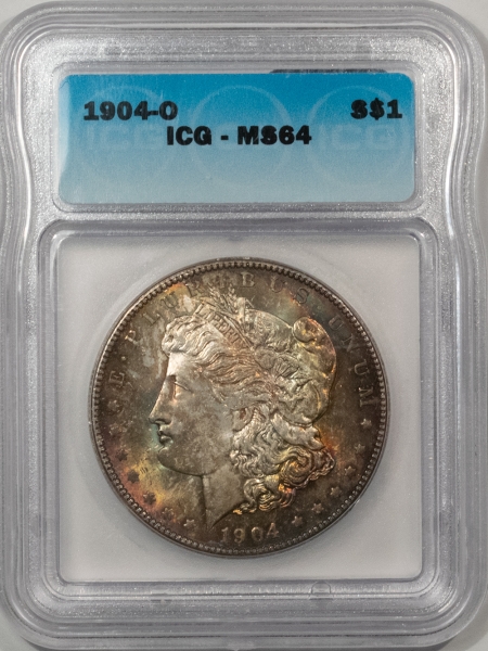 Morgan Dollars 1904-O $1 MORGAN DOLLAR – ICG MS-64, REALLY PRETTY!