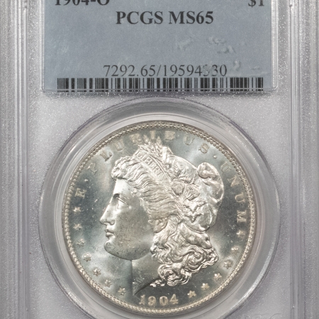 Morgan Dollars 1904-O $1 MORGAN DOLLAR – PCGS MS-65, BLAST WHITE & SEMI-PROOFLIKE!