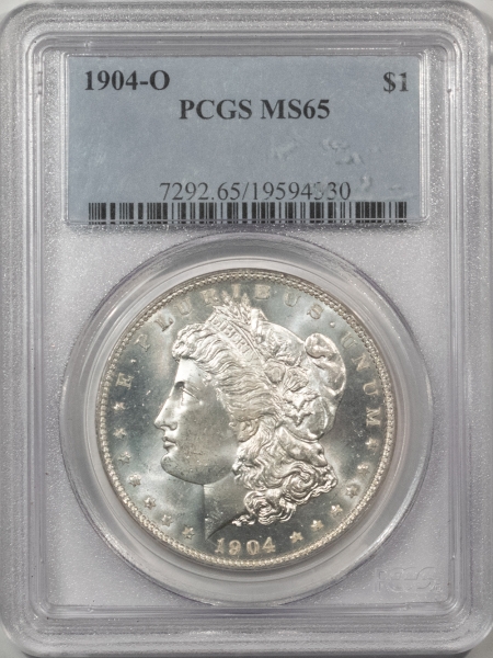 Morgan Dollars 1904-O $1 MORGAN DOLLAR – PCGS MS-65, BLAST WHITE & SEMI-PROOFLIKE!