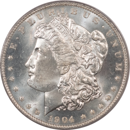 Morgan Dollars 1904-O $1 MORGAN DOLLAR – PCGS MS-65, BLAST WHITE & SEMI-PROOFLIKE!