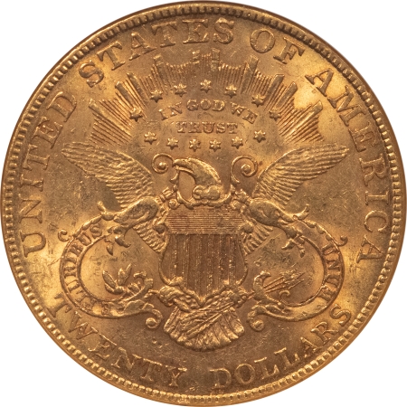 $20 1906 $20 LIBERTY GOLD DOUBLE EAGLE – NGC AU-58, SCARCE DATE, LOW 69,596 MINTAGE!