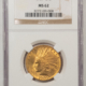 $10 1908-S $10 INDIAN GOLD EAGLE – NGC AU-55, MARK-FREE, ATTRACTIVE! TOUGH DATE!