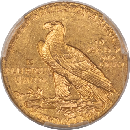 $5 1909-D $5 INDIAN GOLD HALF EAGLE – PCGS MS-63, PREMIUM QUALITY, CAC APPROVED!