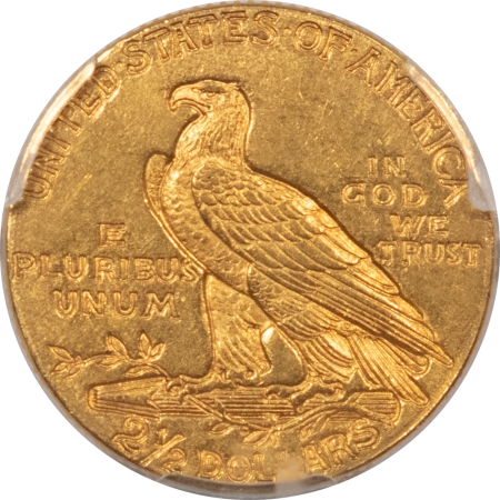 $2.50 1911 $2.50 INDIAN GOLD QUARTER EAGLE – PCGS MS-62, NICE ORIGINAL