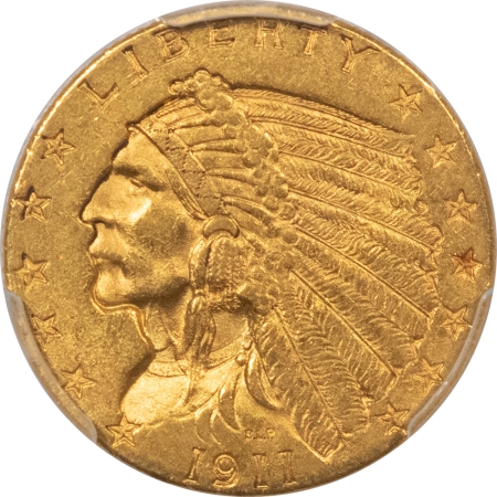 $2.50 1911 $2.50 INDIAN GOLD QUARTER EAGLE – PCGS MS-62