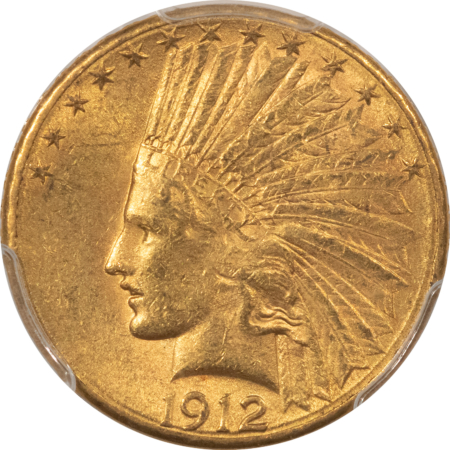 $10 1912-S $10 INDIAN GOLD EAGLE – PCGS MS-62, NICE ORIGINAL, SCARCE!