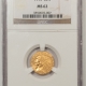 $2.50 1911 $2.50 INDIAN GOLD QUARTER EAGLE – PCGS MS-62