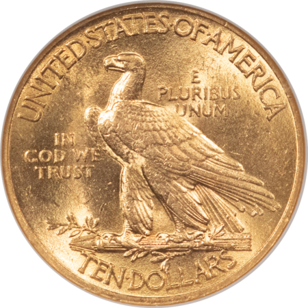 $10 1914 $10 INDIAN GOLD EAGLE – NGC MS-61, LUSTROUS!