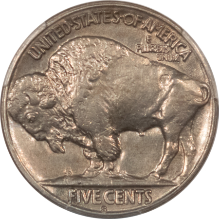 Buffalo Nickels 1915-S BUFFALO NICKEL – PCGS AU-58, PREMIUM QUALITY, TOUGH, CAC APPROVED!