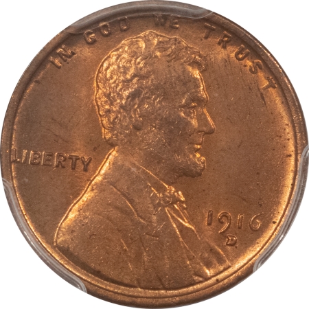 Lincoln Cents (Wheat) 1916-D LINCOLN CENT – PCGS MS-64 RD, TOUGHER!