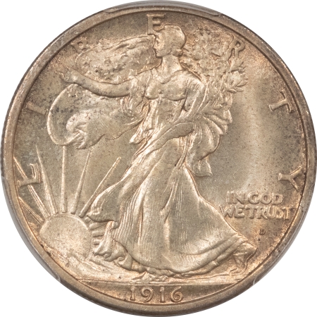 New Certified Coins 1916-D WALKING LIBERTY HALF DOLLAR – PCGS MS-64, FRESH, ORIGINAL, LUSTROUS!