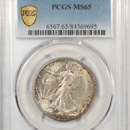 U.S. Certified Coins 1916-D WALKING LIBERTY HALF DOLLAR – PCGS MS-65, ORIGINAL, LUSTROUS GEM AND PQ!