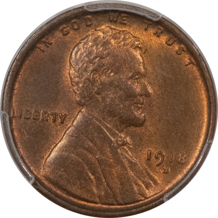 CAC Approved Coins 1918-S LINCOLN CENT – PCGS MS-64 RB, PREMIUM QUALITY! CAC APPROVED!