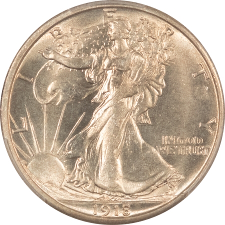 New Certified Coins 1918-S WALKING LIBERTY HALF DOLLAR – PCGS MS-64, LUSTROUS & GREAT LOOK!