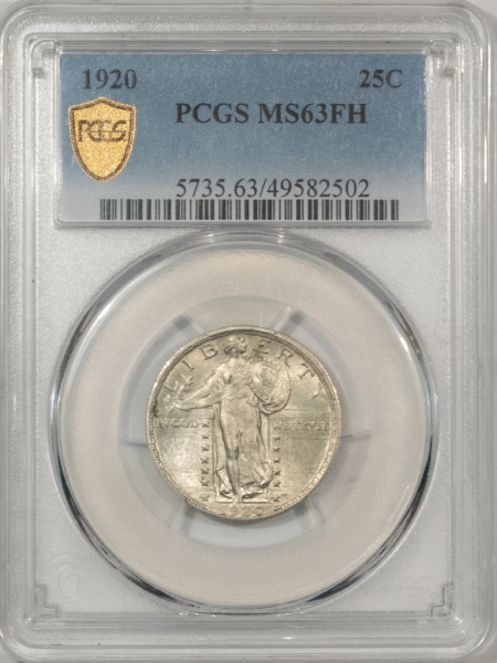 New Certified Coins 1920 STANDING LIBERTY QUARTER – PCGS MS-63 FH, FRESH!