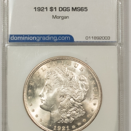 Morgan Dollars 1921 $1 MORGAN DOLLAR – DGS A REAL BLAST WHITE GEM!