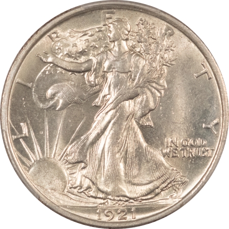 New Certified Coins 1921 WALKING LIBERTY HALF DOLLAR – PCGS MS-62, BLAST WHITE & KEY-DATE!