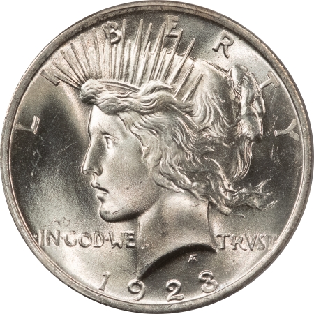 CAC Approved Coins 1923 $1 PEACE DOLLAR – PCGS MS-66+ SUPERB BLINDING LUSTER, PREMIUM QUALITY, CAC!