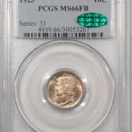 CAC Approved Coins 1923 MERCURY DIME – PCGS MS-66 FB, CAC APPROVED, PRETTY & PQ!