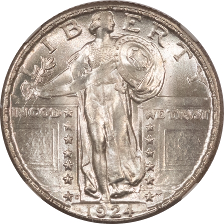 New Certified Coins 1924-D STANDING LIBERTY QUARTER – NGC MS-66+, A SUPERB BLAZER!