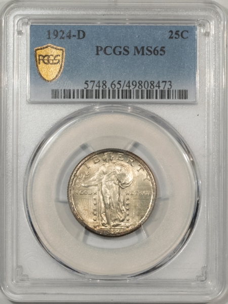 New Certified Coins 1924-D STANDING LIBERTY QUARTER – PCGS MS-65, FRESH & PREMIUM QUALITY!