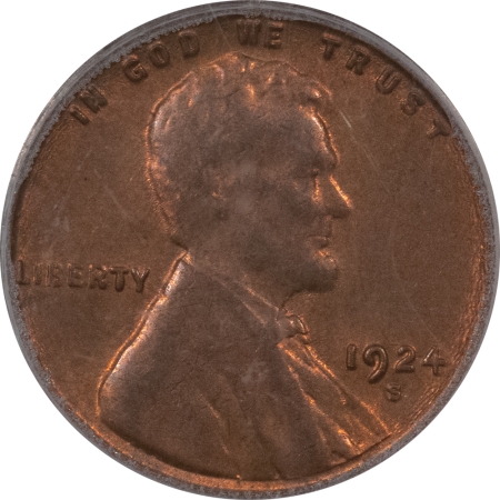 Lincoln Cents (Wheat) 1924-S LINCOLN CENT – PCGS MS-63 RB