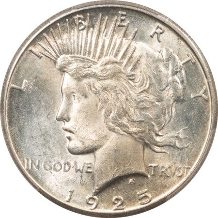 New Certified Coins 1925-S $1 PEACE DOLLAR – PCGS MS-63, WHITE & WELL-STRUCK!