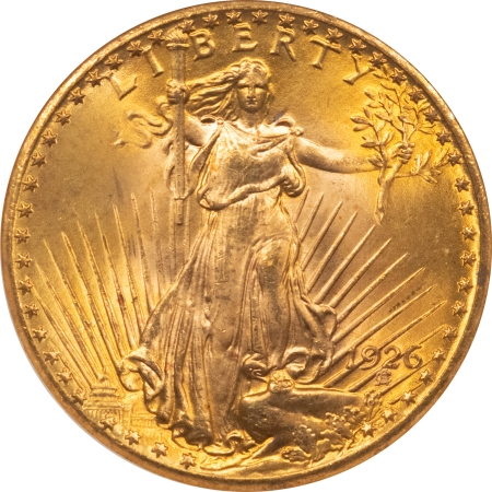 $20 1926 $20 ST GAUDENS GOLD DOUBLE EAGLE – NGC MS-65, FATTY, PQ++ & CAC APPROVED!