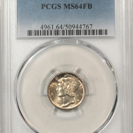 Mercury Dimes 1927 MERCURY DIME – PCGS MS-64 FB, ORIGINAL AND VERY ATTRACTIVE!