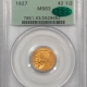 $2.50 1926 $2.50 INDIAN GOLD QUARTER EAGLE – PCGS MS-64, NICE ORIGINAL