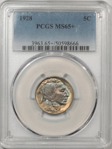 Buffalo Nickels 1928 BUFFALO NICKEL – PCGS MS-65+, GORGEOUS, PREMIUM QUALITY++