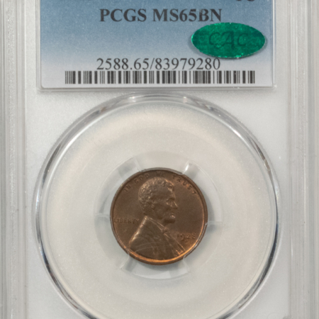 CAC Approved Coins 1928-D LINCOLN CENT – PCGS MS-65 BN CAC, LUSTROUS FRESH GEM, TOUGHER DATE & PQ!