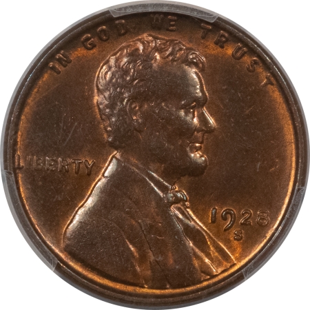 Lincoln Cents (Wheat) 1928-S LINCOLN CENT – PCGS MS-63 RB