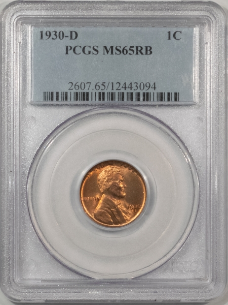 Lincoln Cents (Wheat) 1930-D LINCOLN CENT – PCGS MS-65 RB