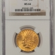 $10 1910-D $10 INDIAN GOLD EAGLE – NGC MS-62, LUSTROUS & PRETTY!