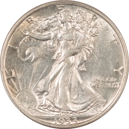 New Certified Coins 1933-S WALKING LIBERTY HALF DOLLAR – PCGS AU-55, BLAST WHITE!