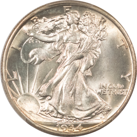 New Certified Coins 1934 WALKING LIBERTY HALF DOLLAR – PCGS MS-65, 66+ QUALITY! PREMIUM QUALITY!