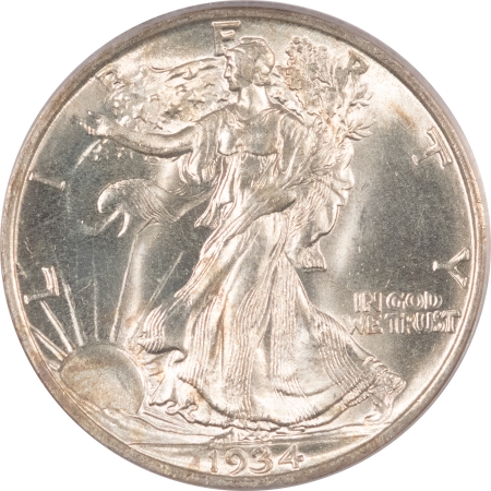 New Certified Coins 1934-D WALKING LIBERTY HALF DOLLAR – PCGS MS-64, BLAST WHITE & PREMIUM QUALITY!