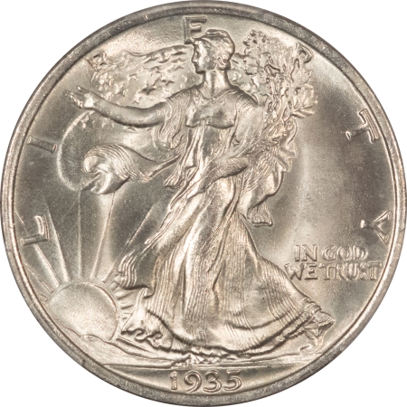 New Certified Coins 1935 WALKING LIBERTY HALF DOLLAR – PCGS MS-65, BLAST WHITE!