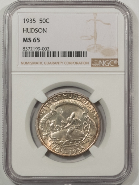 New Certified Coins 1935 HUDSON COMMEMORATIVE HALF DOLLAR – NGC MS-65, FRESH GEM!