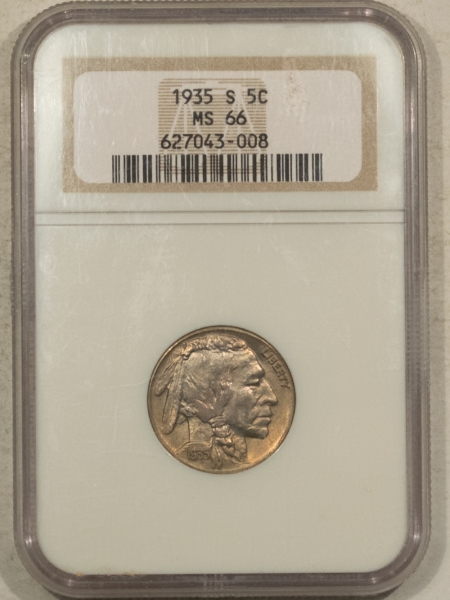 Buffalo Nickels 1935-S BUFFALO NICKEL – NGC MS-66, PRETTY!