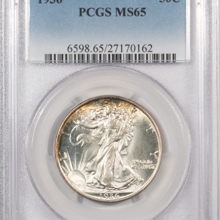 New Store Items 1936 WALKING LIBERTY HALF DOLLAR – PCGS MS-65, LUSTROUS PREMIUM QUALITY GEM!