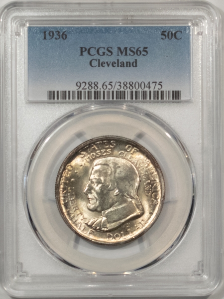 New Certified Coins 1936 CLEVELAND COMMEMORATIVE HALF DOLLAR – PCGS MS-65, GEM!