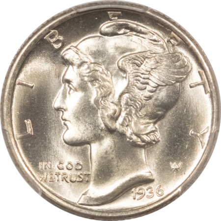 Mercury Dimes 1936-S MERCURY DIME – PCGS MS-65 FB, BLAST WHITE GEM!