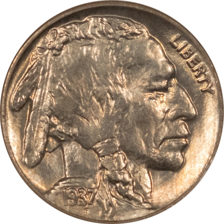 Buffalo Nickels 1937 BUFFALO NICKEL – NGC MS-66, FATTY! PREMIUM QUALITY!